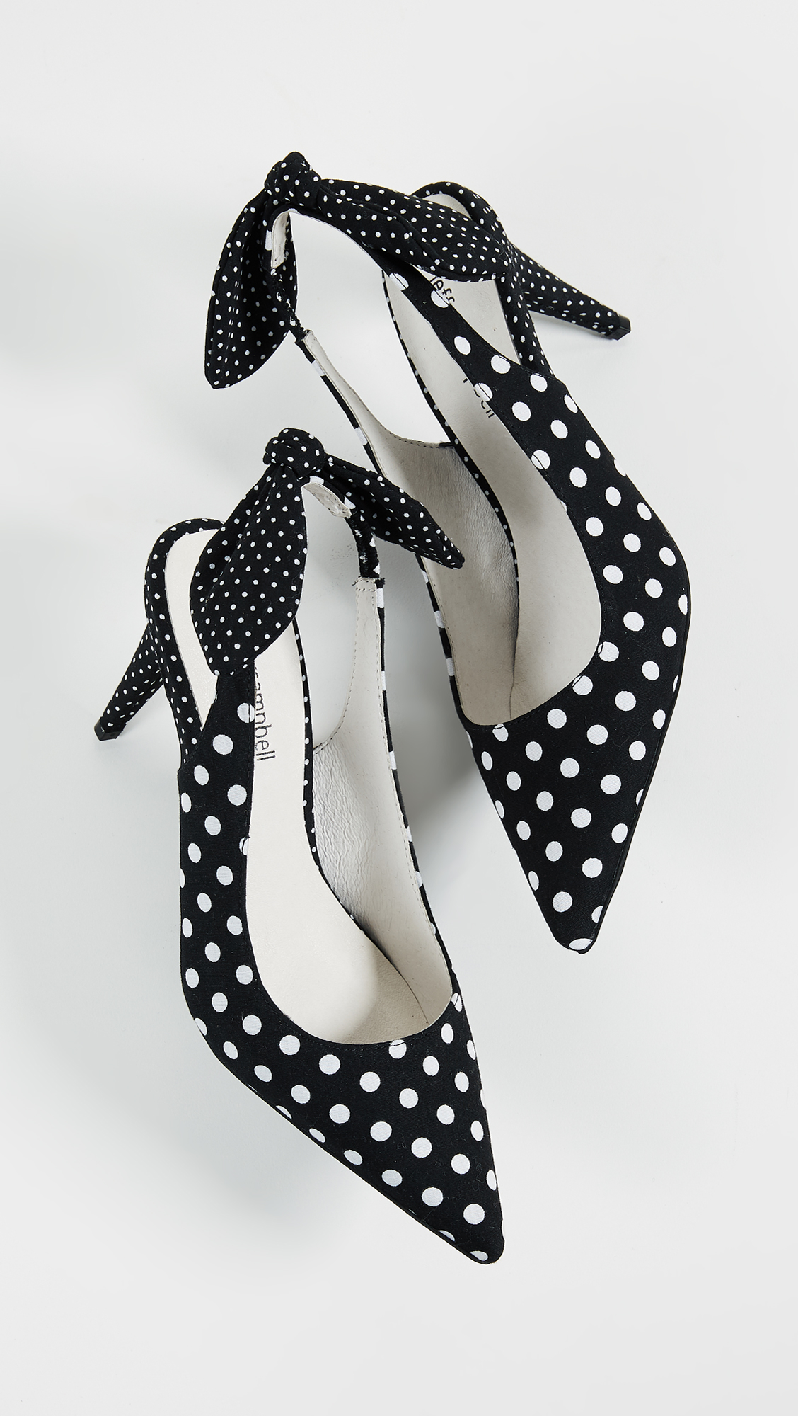 black & white polka dot shoes