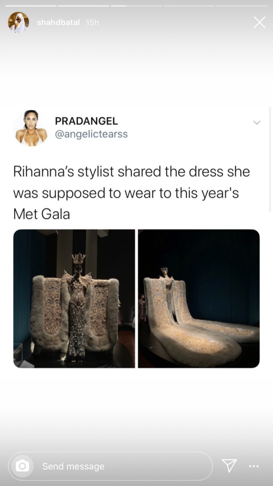 Rihanna's stylist revealed what her Met Gala 2020 dress looked like ...