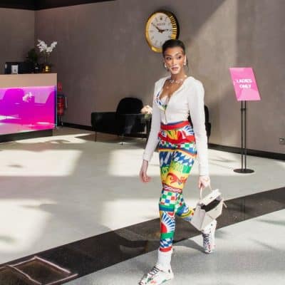 model winnie harlow spotted at dubai gym