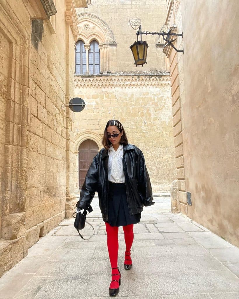 buy red tights dubai